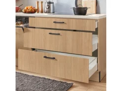 pino Küchenzeile 290 cm Eiche Aviva Anschlag links 1 Geräte-. 1 Seitenschrank