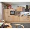 pino Küchenzeile 360 cm Eiche Aviva Anschlag links 1 Geräte-, 1 Apothekerschrank