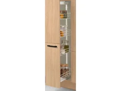 pino Küchenzeile 360 cm Eiche Aviva Anschlag links 1 Geräte-, 1 Apothekerschrank