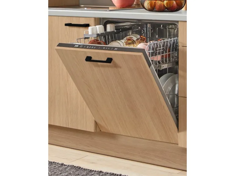 pino Küchenzeile 360 cm Eiche Aviva Anschlag links 1 Geräte-, 1 Apothekerschrank