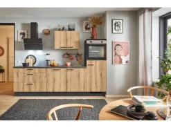 pino Küchenzeile 250 cm Evoke Eiche Anschlag rechts 1 Geräteschrank