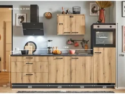 pino Küchenzeile 250 cm Evoke Eiche Anschlag rechts 1 Geräteschrank