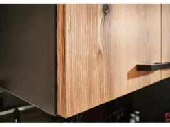 pino Küchenzeile 260 cm Evoke Eiche Anschlag links 1 Geräteschrank Grafit