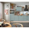 pino Küchenzeile 250 cm Fjordgrün Anschlag links 1 Geräteschrank