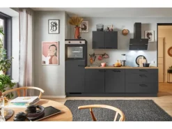 pino Küchenzeile 270 cm Grafit Anschlag links 1 Geräteschrank