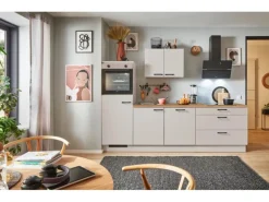 pino Küchenzeile 260 cm Kaschmirgrau Anschlag links 1 Geräteschrank