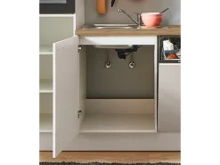 pino Küchenzeile 250 cm Kaschmirgrau Anschlag links 1 Geräteschrank