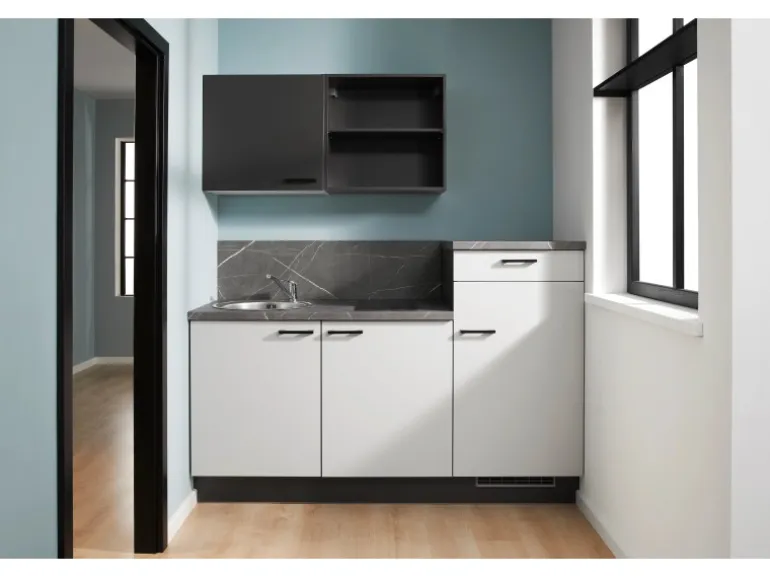 pino Küchenzeile 180 cm Lichtgrau Anschlag rechts 1 Geräteschrank
