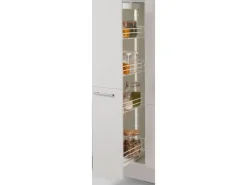 pino Küchenzeile 260 cm Lichtgrau Anschlag links 1 Geräteschrank