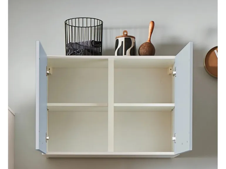 pino Küchenzeile 250 cm Pastellblau Anschlag links 1 Geräteschrank