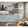 pino Küchenzeile 280 cm Pastellblau Anschlag rechts 1 Geräteschrank