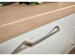 pino Küchenzeile 240 cm Weiß Anschlag links 1 Geräteschrank