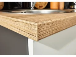 pino Küchenzeile 180 cm Weiß Anschlag rechts 1 Geräteschrank