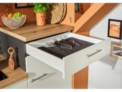 pino Küchenzeile 180 cm Weiß Anschlag rechts 1 Geräteschrank