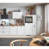 pino Küchenzeile 280 cm Weiß matt Anschlag rechts 1 Geräte-. 1 Seitenschrank