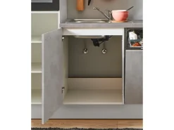 pino Küchenzeile 290cm Beton Perlgrau Anschlag rechts 1 Geräte-. 1 Seitenschrank