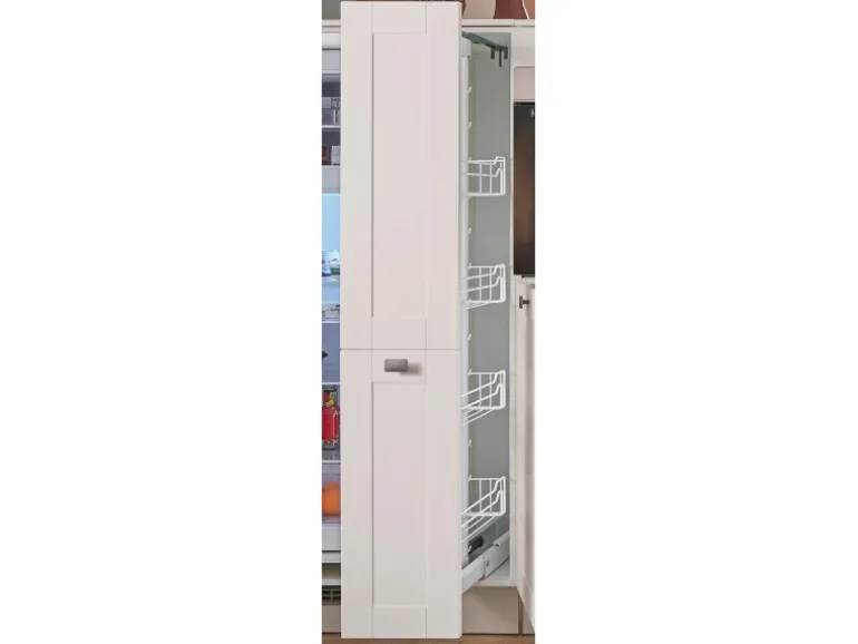 pino Küchenzeile 340cm Kaschmirgrau Matt Anschlag R 1 Geräte-, 1Apothekerschrank