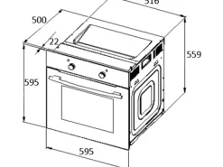 PKM Einbaubackofen EBO9.4 Schwarz