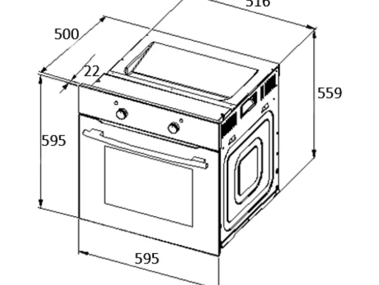 PKM Einbaubackofen EBO9.4 Schwarz