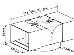 PKM Universal-Abluftweiche AT150-4 für PKM Dunstabzugshauben