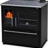 Plamen Küchenofen Holzherd 850 Glas Schwarz Rechte Version und 8 kW