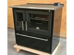 Plamen Küchenofen Holzherd 850 Glas Schwarz Rechte Version und 8 kW