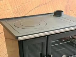 Plamen Küchenofen Holzherd 850 Glas Schwarz Rechte Version und 8 kW