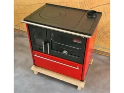 Plamen Küchenofen Holzherd 850 Glas Rot Rechte Version und 8 kW