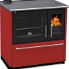 Plamen Küchenofen Holzherd 850 Glas Rot Linke Version und 8 kW