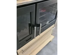 Plamen Küchenofen Holzherd 850 Glas Creme Rechte Version und 8 kW