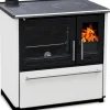 Plamen Küchenofen Holzherd 850 Glas Weiß Linke Version und 8 kW