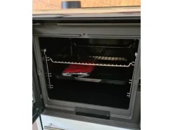 Plamen Küchenofen Holzherd 850 Glas Weiß Linke Version und 8 kW