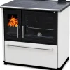 Plamen Küchenofen Holzherd 850 Glas Weiß Rechte Version und 8 kW
