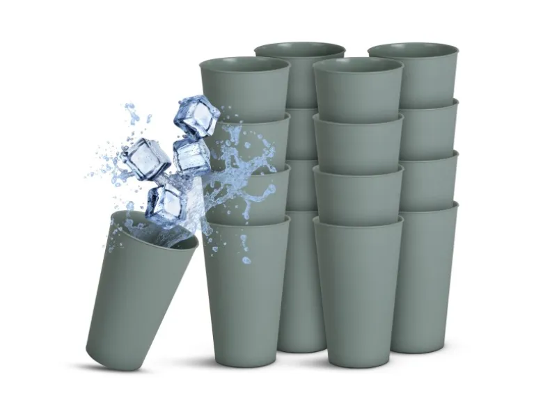 ProHome Becher Kunststoff Grün 0,4 Liter 16er Pack