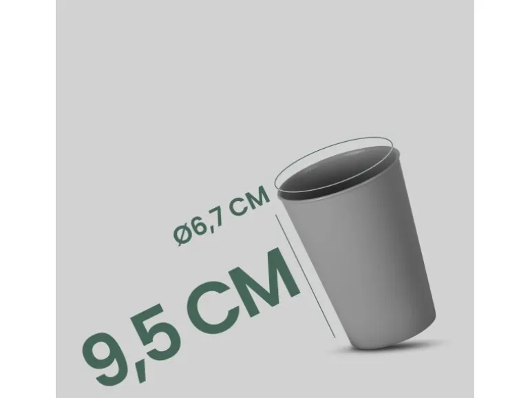 ProHome Becher Kunststoff Grau 0,2 Liter 8er Pack