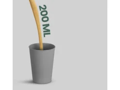 ProHome Becher Kunststoff Grau 0,2 Liter 8er Pack
