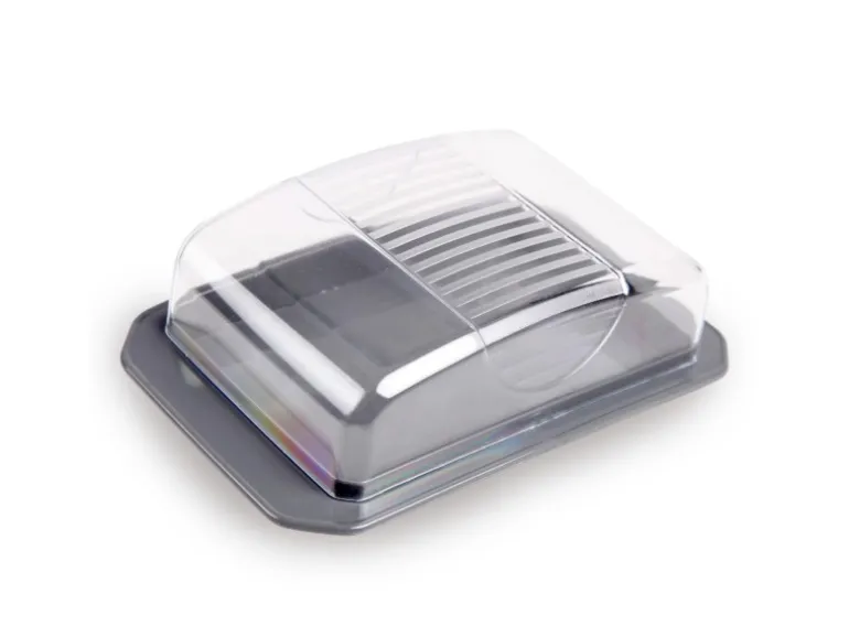 ProHome Butterdose Mit Transparentem Deckel Anthrazit