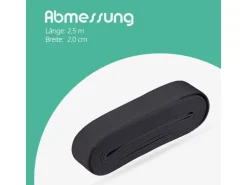 ProHome Gummiband 2,5 m x 2,0 cm Schwarz