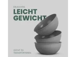 ProHome Kunststoff Schüssel BPA Frei 255 x 10 cm Grau