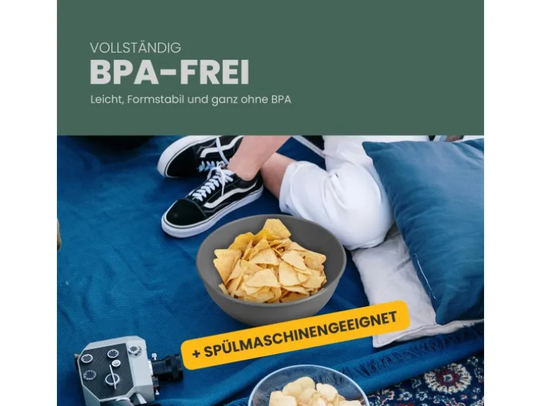 ProHome Kunststoff Schüssel BPA Frei 255 x 10 cm Grau