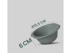 ProHome Kunststoff Schüssel BPA Frei 1,55 x 6 cm Grün 2er Pack