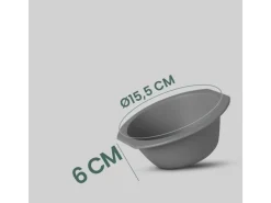 ProHome Kunststoff Schüssel BPA Frei 1,55 x 6 cm Grau 8er Pack