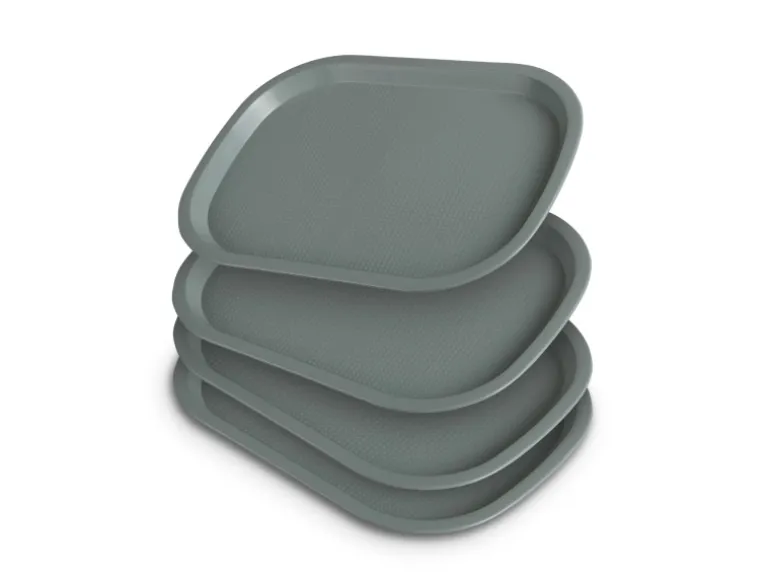 ProHome Kunststoff Tablett BPA Frei 377 x 277 cm Grün 4er Pack