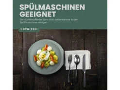 ProHome Kunststoff Tablett BPA Frei 377 x 277 cm Grün 4er Pack