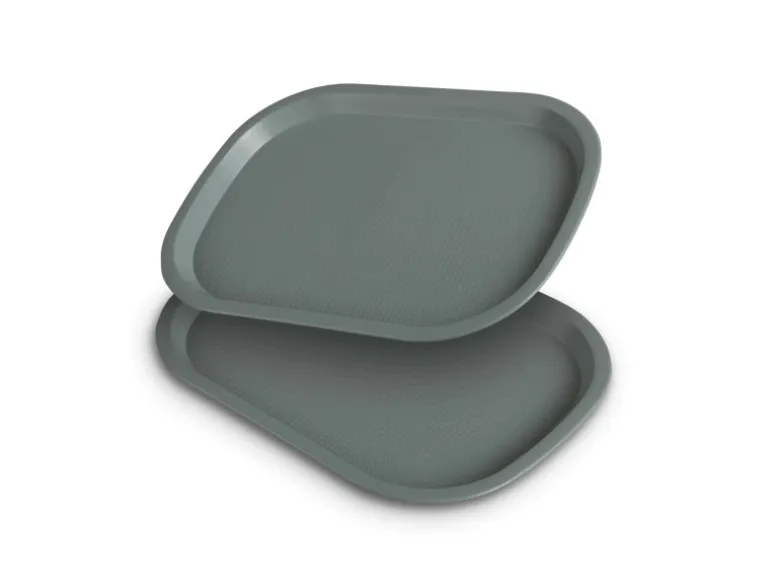 ProHome Kunststoff Tablett BPA Frei 377 x 277 cm Grün 2er Pack