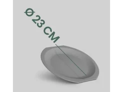 ProHome Kunststoff Teller BPA Frei Ø23 cm Grau 4er Pack