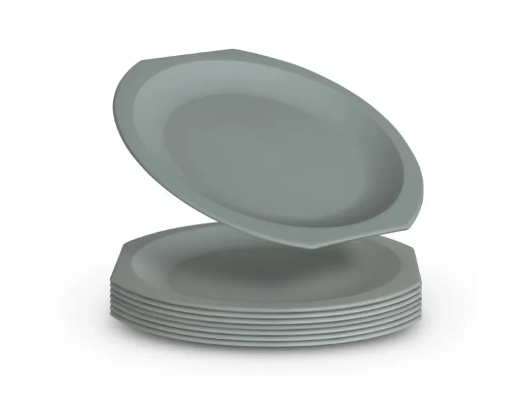 ProHome Kunststoff Teller BPA Frei Ø23 cm Grün 8er Pack