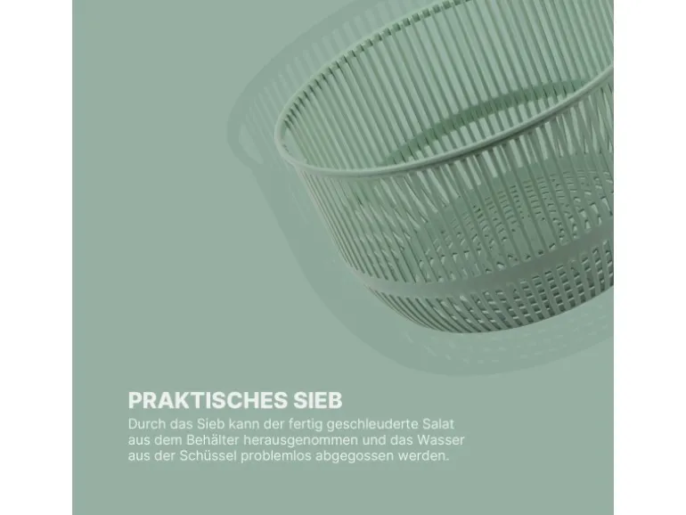 ProHome Salatschleuder 2,7 Liter Ø20 cm Grün