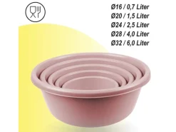 ProHome Schüssel 5er Set Rosa
