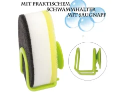 ProHome Spülschwamm 12er Pack Inkl. Saugnapfhalter